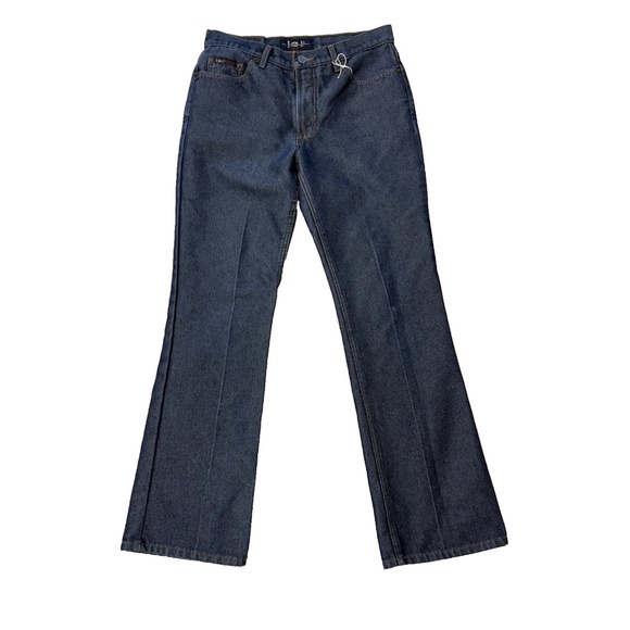 L.E.I. Wide Leg Flare Blue Metallic Jeans Size 9 - Picture 1 of 6